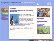 Tablet Screenshot of ev-kirche-erbach.de